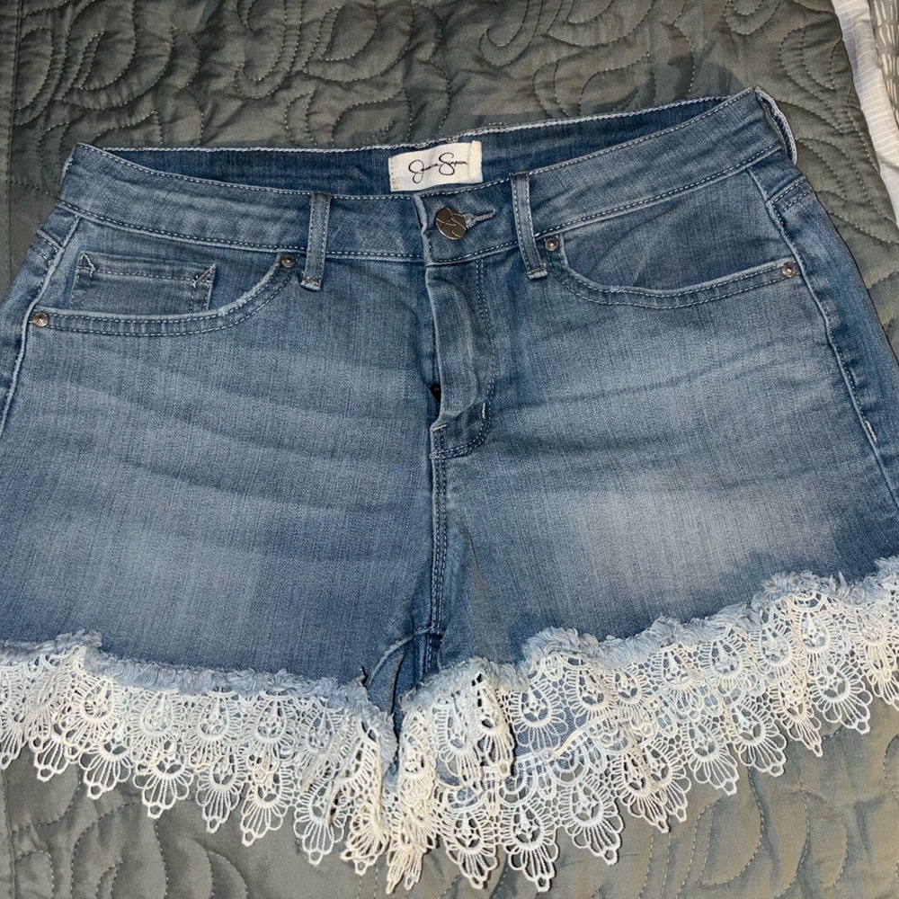 Jessica Simpson Denim Shorts with Lace Detail